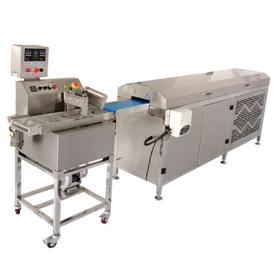 अच्छी कीमत दिनांक कोटिंग टेम्परिंग मशीन स्टेनलेस स्टील 304 220V 1.8KW चॉकलेट Enrober ऑनलाइन