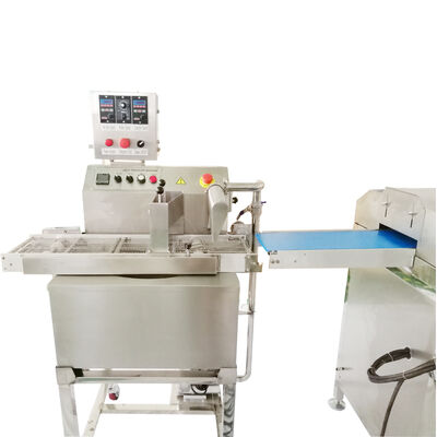 अच्छी कीमत पूर्ण-स्वचालित चॉकलेट एन्रोबर मशीन 8kg/h खाद्य ग्रेड स्टेनलेस स्टील ऑनलाइन